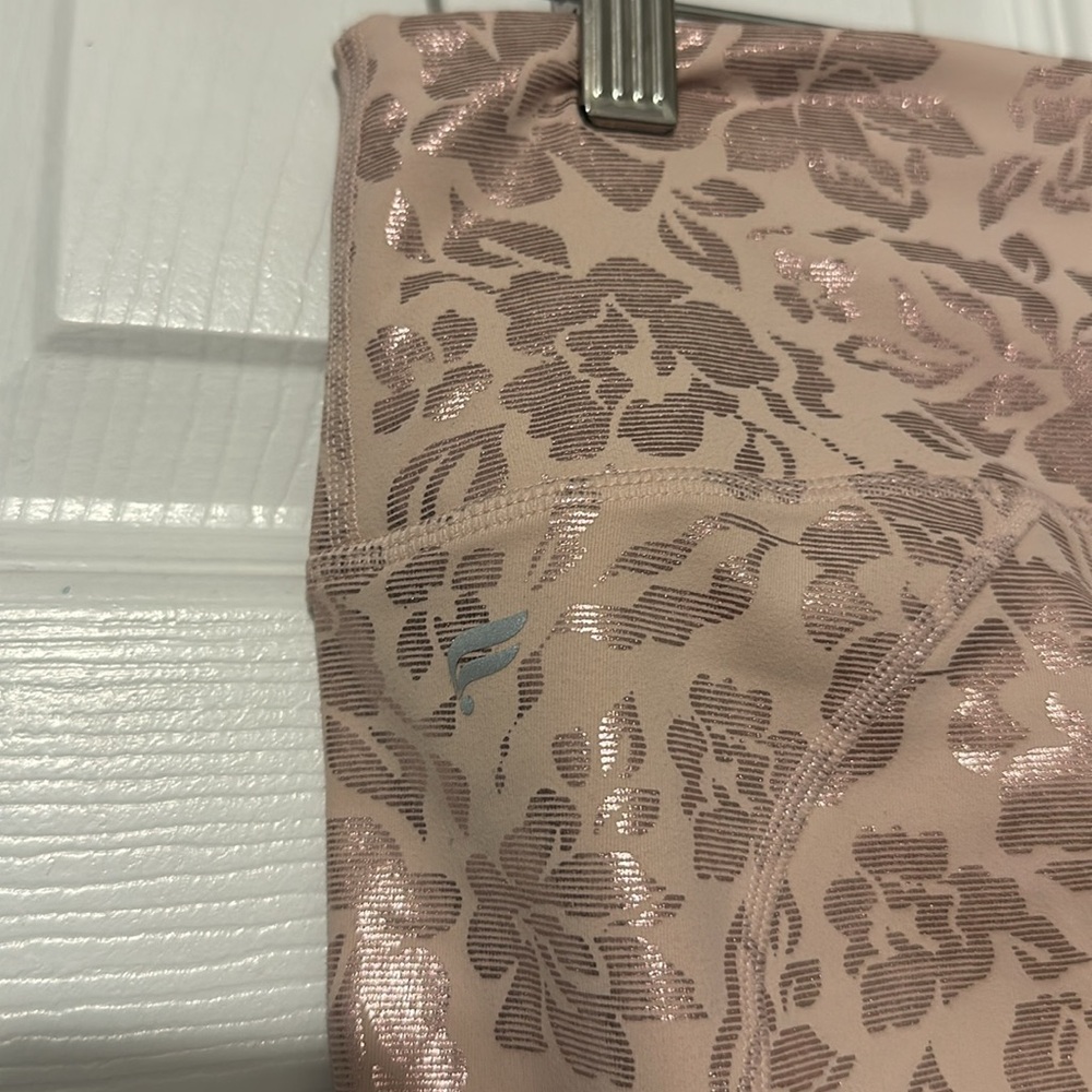 Fabletics Pink Shimmer Pureluxe Leggings Size XL - Picture 3 of 6